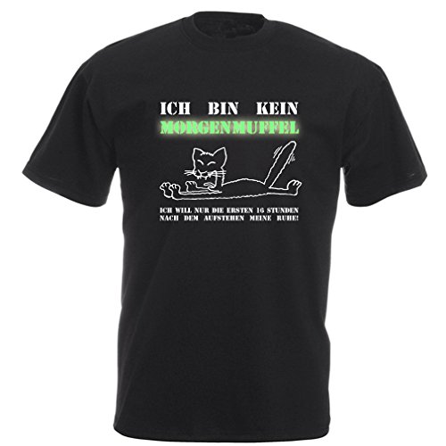 Fun T-Shirt mit Aufdruck: Glow IN The Dark Morgenmuffel Cover