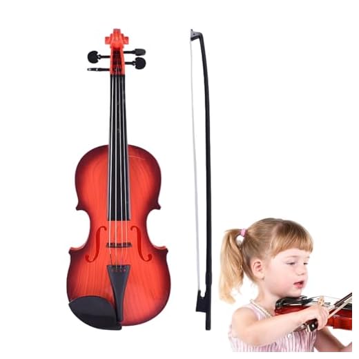 Yiohejy Violín Infantil - Juguete Instrumento Bebé - Violín Realista para Niños Principiantes para Hogar Viaje Cumpleaños Colección Diaria Familiar