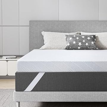 BedStory Topper in gel 180 x 200 cm, altezza 10 cm, in gel Memory Foam, H3 & H4, in schiuma di bambù, con rivestimento traspirante per roulotte, divano letto, letto a molle