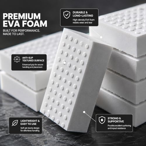 Image of Magic Eraser Cleaning Sponge for Walls, Kitchen & Bathroom - Multi-Surface EVA Foam Scrubber Removes Tough Stains, Marks & Dirt with Just Water | Non-Scratch Cleaning Pad (Pack of 10)