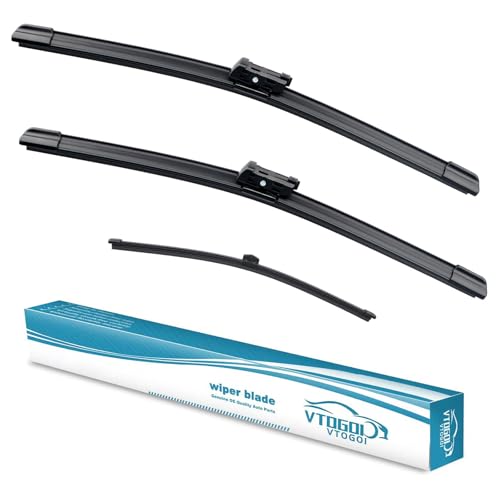 OEM Windshield Wiper Blades Replacement for Audi Q3 2015-2018 SQ5 2018-2025 A4 2009-2016 S4 S5 2008-2016 All Weather Original Factory Quality Front & Rear Wipers Set 24+20+15 (Pack of 3)