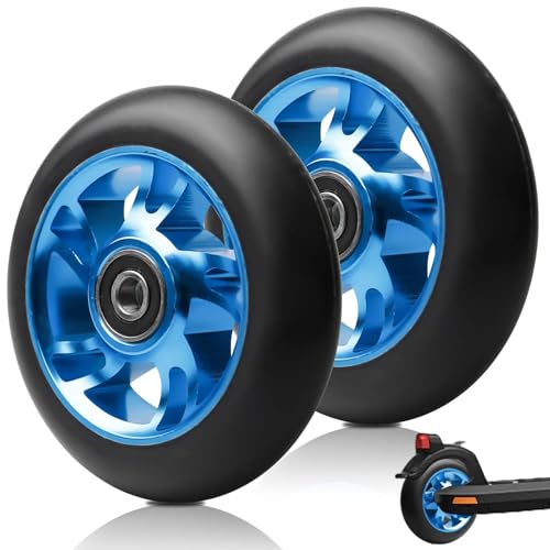 Behogan 2 Stunt Scooter Ersatzräder 100x24mm für Stunt Scooter 100mm Kompatibel mit den meisten Stunt-Scooter (Blau)