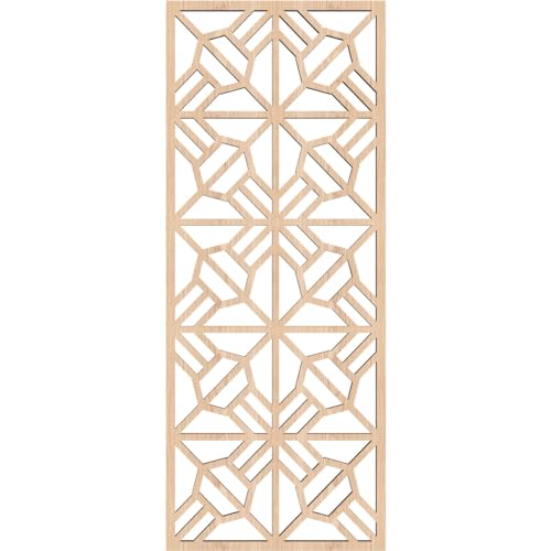 Image of Auburn Decorative Pierced Fretwork Wood Wall Panels, 9 3 /8 inchW x 24 3 /8 inchH x 3 /8 inchT, Red Oak