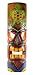 Carved Tiki Mask with Painted Honu (Turtle) - Large