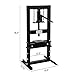 TUFFIOM 6-Ton Hydraulic Shop Press with Press Plates, H-Frame Adjustable Working Table Height Garage Benchtop Press, Black, 18.9”L x 15.75”W x 36.8”H