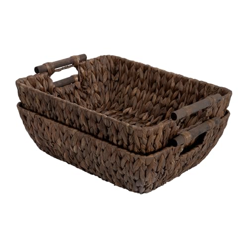 Storageworks Wicker Baskets for Shelves, Large Organizer Basket for Shelves,