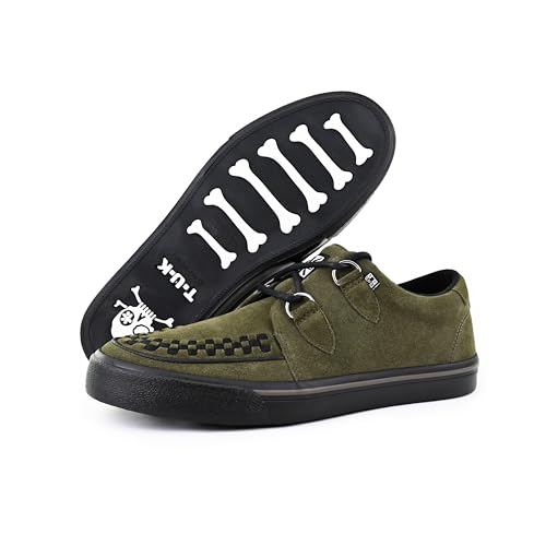 Image of TUK Suede Creeper Sneaker Shoes for Women and Men, D Ring Lace Up Shoes