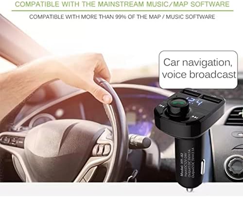 Car Wireless Bluetooth FM Transmitter MP3 Player USB Car Fast Charger Radio Car Receiver, Hands Free Calling, Play TF Card & USB Flash Disk, LED Display