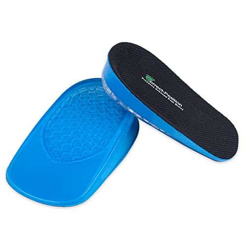 Correct Position Shock-Absorb Heel Lift Inserts, Heel Cushioning Height Increase Insoles Heel Cup Shoe Heel Inserts for Achilles Tendonitis Relief, Heel Spurs, Heel Pain and Plantar Fasciitis