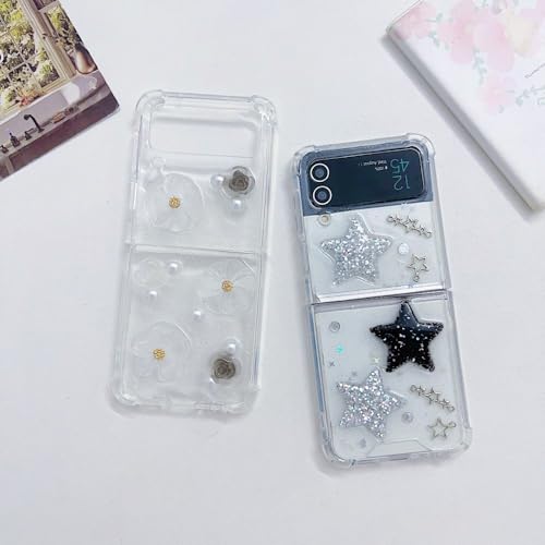 Coque Samsung Z Flip 5 4 3 Crystal Star Rigide et Transparente