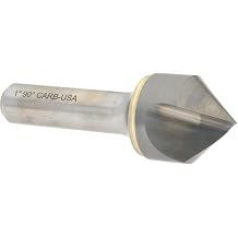 Hertel Countersink, Right Hand Cut, Solid Carbide, 1" Head Diameter, 1/2" Shank Diameter, 90 Included Angle, 1 Flute, Bright/Uncoated Finish, 3" OAL