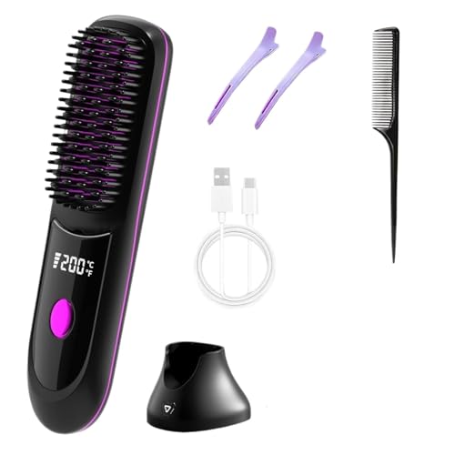 Plancha de Pelo Mujeres Inalámbrica con Tecnología Iónica miniatura 1