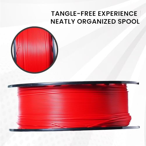 Image of WOL3D PLA PRO+ (Candy Red) 3D Printer Filament Roll, 1kg Net Weight, Greater Flexibility, Eco-Friendly, Low Warping Output, 1.75mm Diameter ±0.02mm Accuracy, Ideal for DIY Makers, Compatible