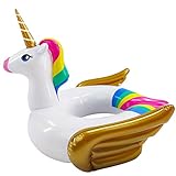 iGeeKid Pool Float for Kids Unicorn Swim Floats for Toddlers Age 3-8 Years Inflatable Floaties Unicorn Swimming Ring Ride On Party Toys for Girls Boys Summer Beach Supplies