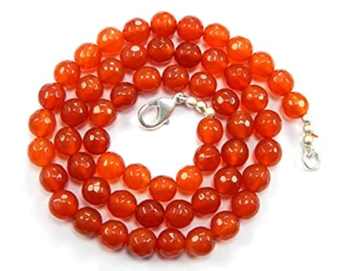 Perles de cornaline 8mm AAA micro facettée pour création bijoux DIY - 2