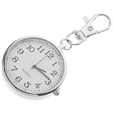 BETOOKY Orologio da infermiere con clip in acciaio inossidabile argento, 8.00X4.30X0.80CM, leggero per abbigliamento da lavoro femminile Colore Casuale
