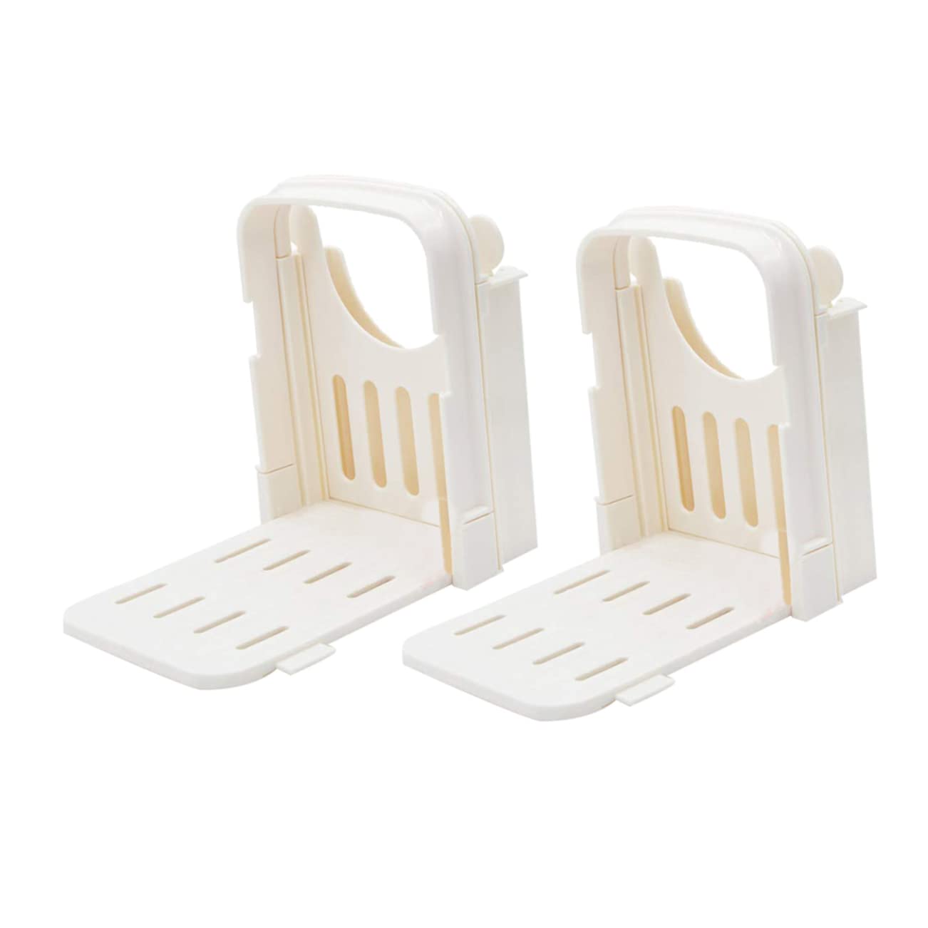 OFFSCH 2Pcs Foldable Plastic Bread Slicer Toast and Loaf Cutter for Even Sandwich Slices Kitchen Tool for Bread Bagels Ham Cheese and Vegetables