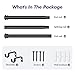 Curtain Rods 2 Pack 5/8 inch Black Curtain Rods for Windows 30 to 45 Inch with Brackets Easy to Install for Bedroom Living room Kitchen（30