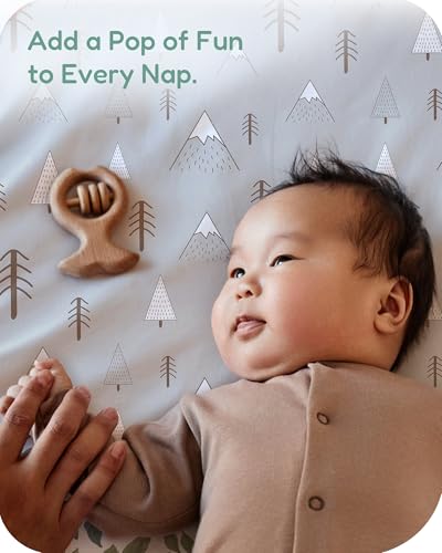 Image of Pack and Play Sheets Fitted 2 Pack, 38x26 Graco Pack n Play Sheets for Playard & Travel Crib Mattress, Ultra Soft Jersey Knit, Breathable Stretchy Deep Pocket, Compatible with Mini Cribs
