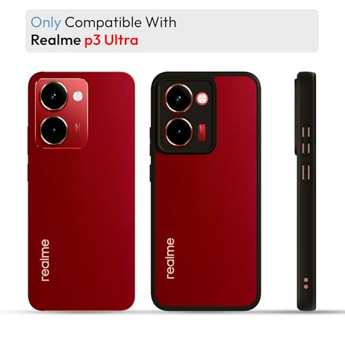 Image of KAPAVER Hybrid Series Back Cover Case Compatible with Realme P3 Ultra (PC+TPU) (Black)
