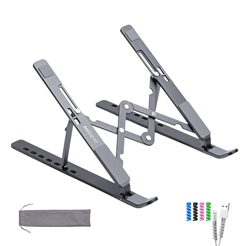 MegaStro Laptop Stand 7 Angles Aluminum Gray Metallic Grey - Image 2