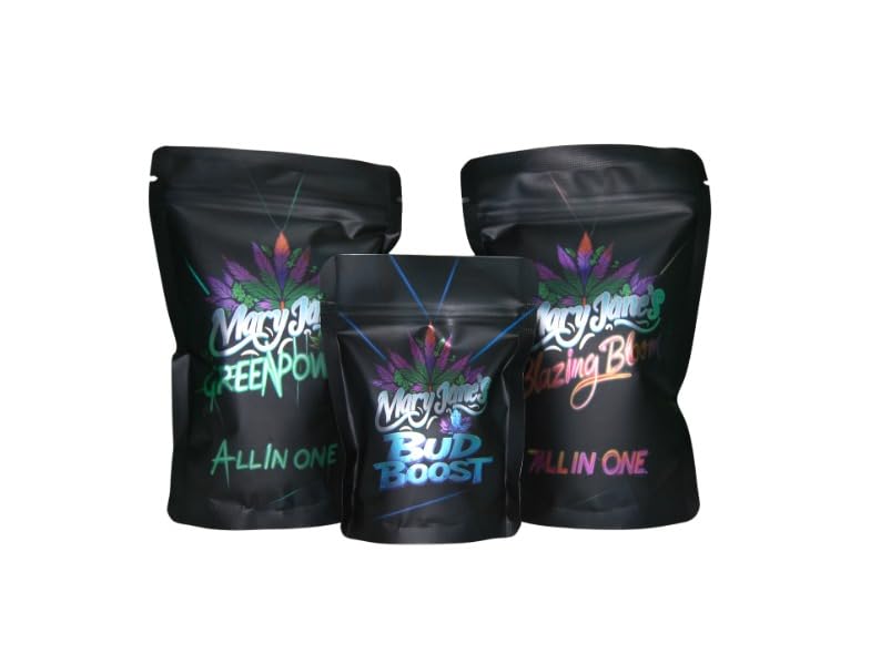 Mary Jane's Dünger-Bundle für Cannabispflanzen Hanfplanzen, Wachstums- und Blütedünger Set mit Bud Boost, 2x500g Dünger + 200g Boost, für Wuchs- und Blütephase für alle Substrate und Hydro Grow