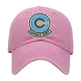ALLNTRENDS Capsule Corp Washed Pigment Dyed Baseball Cap (Pink)