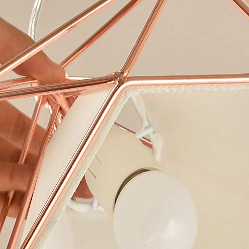 Suspension rétro E27 éliminez l'éclairage terne avec ce lustre cage diamant doré