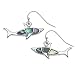Liavy's Great White Shark Fashionable Earrings - Abalone Paua Shell - Fish Hook - Unique Gift and Souvenir
