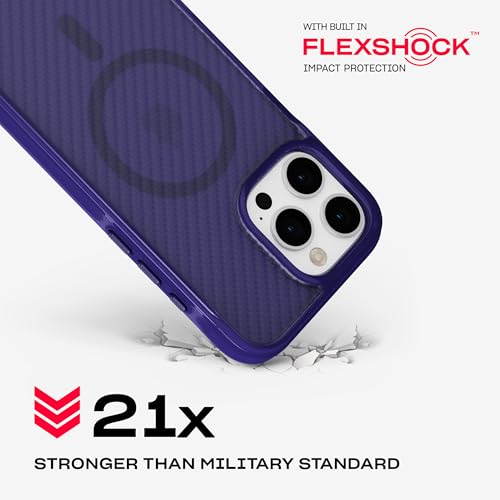 Image of Tech21 EvoArmor for iPhone 16 Pro Max Compatible with MagSafe - Impact Protection Case 21x Military Standard Tested in Purple