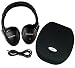 Wisconsin Auto Supply MDZHP-FF-BLK-(1) Black Wireless Headphone (2 Channel Fold Flat DVD Player with Case and 3.5 mm Auxiliary Cord)