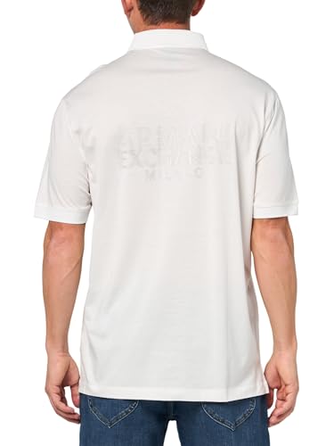 Armani Exchange Men's Ax Milano Black & Gold Back Logo Short Sleeve Polo2