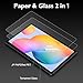 Esanik 2 Pack Like Paper Glass Screen Protector for Samsung Galaxy Tab S6 Lite 10.4 Inch (2024/2022/2020) 9H Tempered Glass Film, Writing Like on Paper, Anti Glare