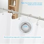 Waterproof Fabric Shower Curtain Liner - TPU Waterproof Lamination with 3 Magnets,Machine Washable Liner, Soft Cloth Shower Curtain (72" L x 36" W)