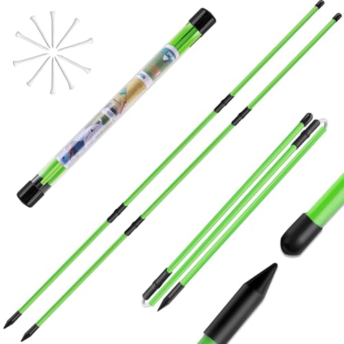 CHERAINTI Golf Alignment Sticks, 2 Pack Professional Collapsible Golf Training Aid Rods...