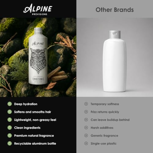 Image of Alpine Provisions Natural Organic Conditioner Men & Women, Cedar & Sandalwood
