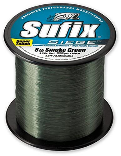 Sufix Siege 3000-Yards Spool Size Fishing Line (Smoke Green, 17-Pound)