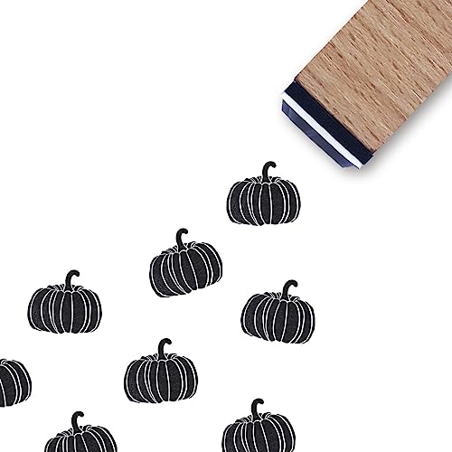 Pumpkin Rubber Stamp 3/5 Inch Small Mini Halloween Stamp for Scrapbooking Card Making Planner