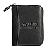 Produktbild Herren Hochformat Geldbörse von Wild Things Only !!! Herrengeldbörse Geldbeutel Portemonnaie, umlaufender Reißverschluss, Rindleder (Schwarz) - präsentiert von ZMOKA®
