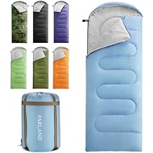 FARLAND Sleeping Bags for Adults, 3 Season Warm & Cool Weather, Lightweight Camping Sleeping Bag for Kids Family Camping Essentials with Compression Sack for Hiking