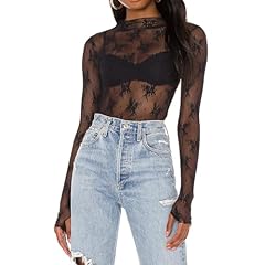 B Black Mesh Top
