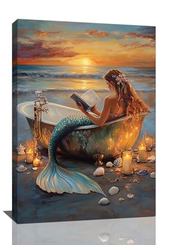 Mermaid Reading In Bathtubs Trulave