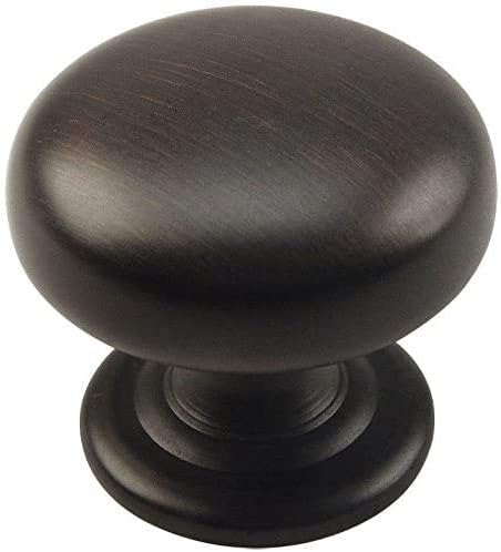 25 Pack - Cosmas 5737ORB Oil Rubbed Bronze Cabinet Hardware Round Knob - 1-1/4" Diameter