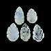 CRYSTALINES 5pcs, Natural Rainbow Moonstone Gemstone, Hand-Carved Leaf Shapes, Wholesale Loose Stones Supply, DIY Jewelry Making, Chakra Healing Crystals, June Birthstone, Gem Collection