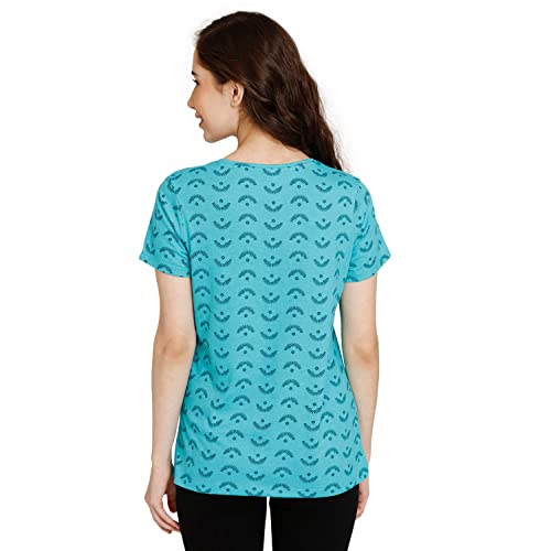 Image of Rosaline Rural Charm Knit Cotton Top (Pack of 2) for Women - Blue Pink