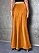 Prinbara Women's Satin Maxi Skirts Dressy Casual Zipped High Waisted Flowy Silk 2026 Spring Elegant Business Party Long Skirt Orange Large