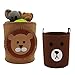 Counius 2 pcs Secchio Portaoggetti in Feltro Cestino Portaoggetti per Bambini Grande Ispessimento Portabiancheria Collassabile Cestino Porta Giocattoli Secchio cilindrico di Tela Leone