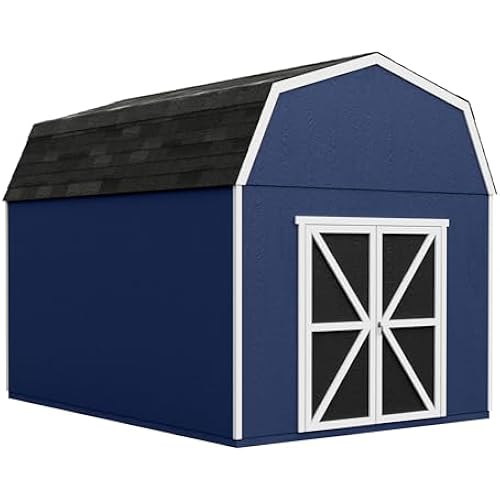 Handy Home Products Braymore 10x14 Do-It-Yourself Wooden Storage Shed- Does not Include Floor kit, Paint, or Roofing Shingles