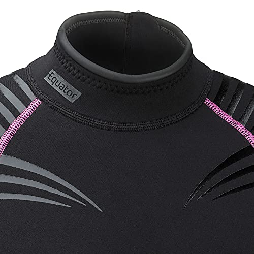 Rapido Boutique Collection Women's Equator Superior Flex Stretch Neoprene Wetsuit Shorty Scuba Snorkeling Surf Suit… (Black Pink, Small) #TOP4
