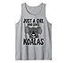 Just A Girl Who Loves Koala Funny Women Cute Riing Koala Débardeur